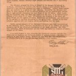 TimberWolf letter from General Allen Marking 6 months in Combat April 23 1945