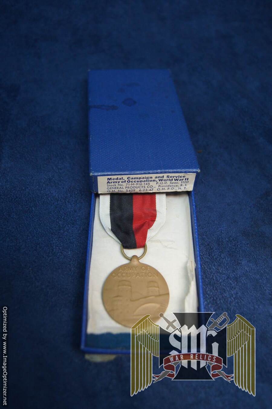 Cased WW2 US occupation medal