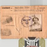 Polish Workers Card for Nazi Ghetto after the invastion of Polant (Litzmannstadt)