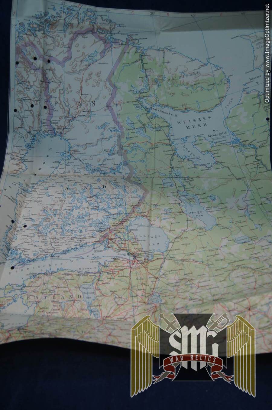 WW2 era map of Finland