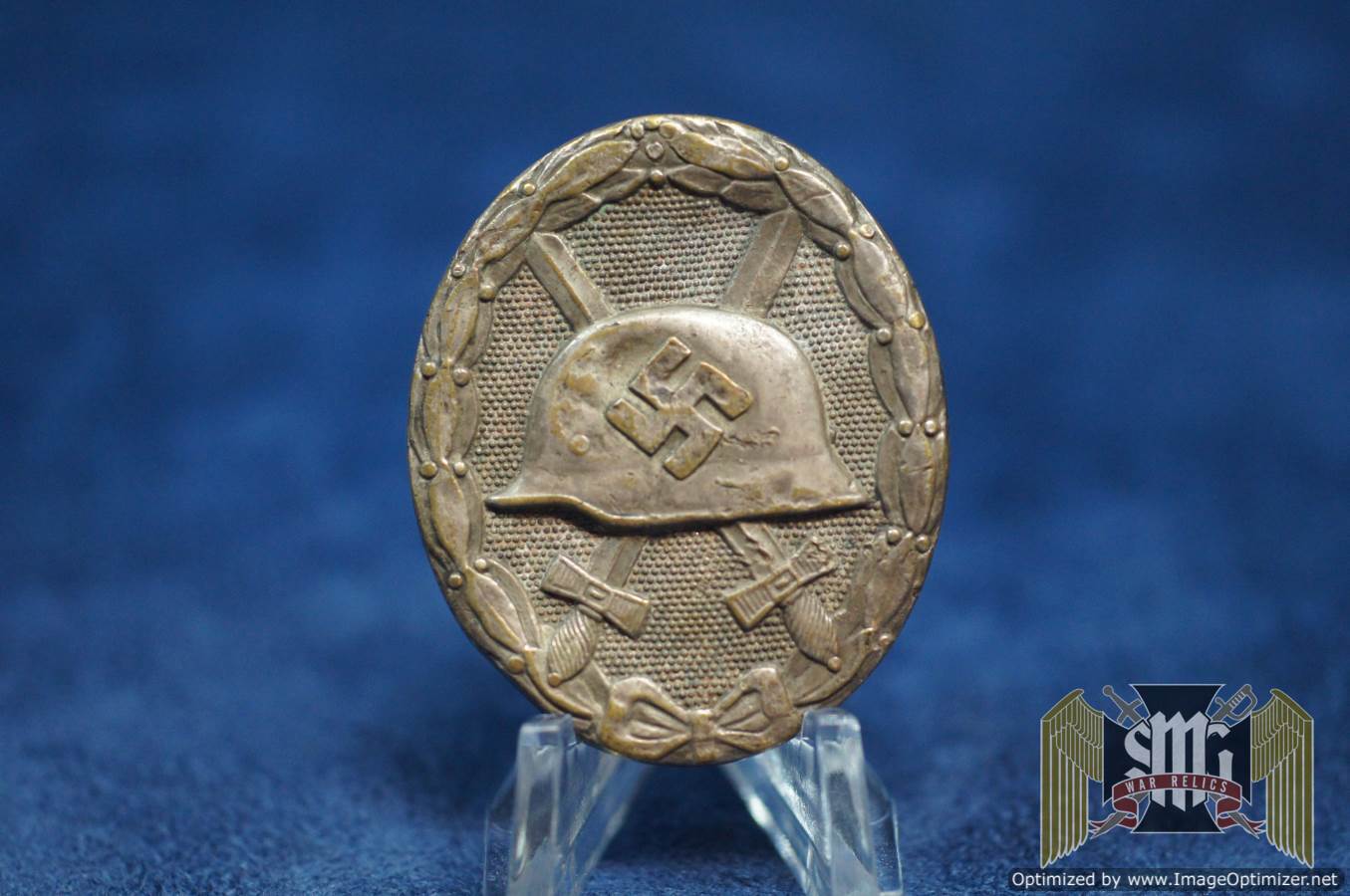WOUND BADGE IN SILVER BY HAUPTMÜNZAMT WIEN "30" Tombac Damaged