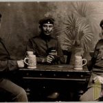 WW1 post card playing cards and beer steins