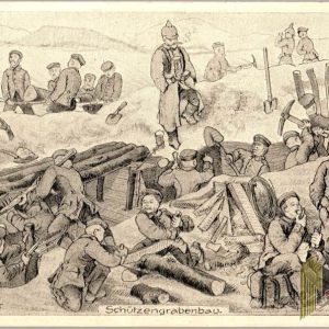 WW1 post card schutzengrabenbau