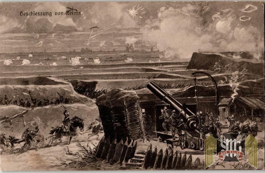 WW1 post card German gun position