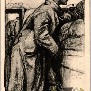 SMGM-3383 WW1 post card German trench