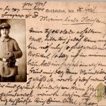 WW1 post card Officer with Binoculars