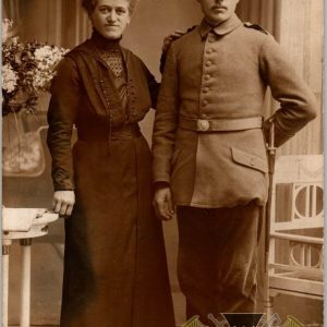 WW1 post card bayonet in wear