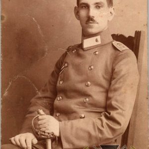 WW1 post card Officers w/sword