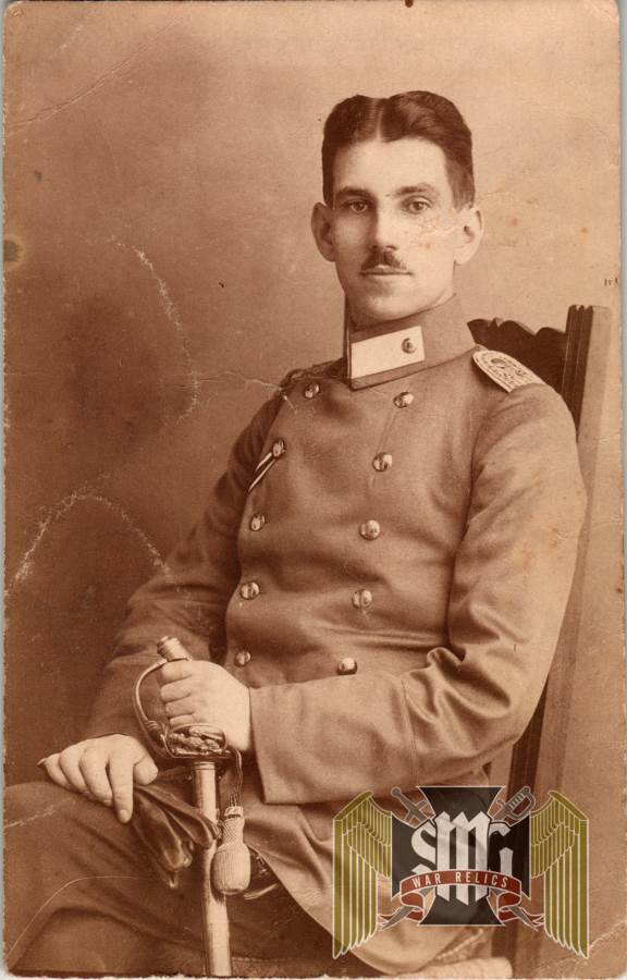 WW1 post card Officers w/sword