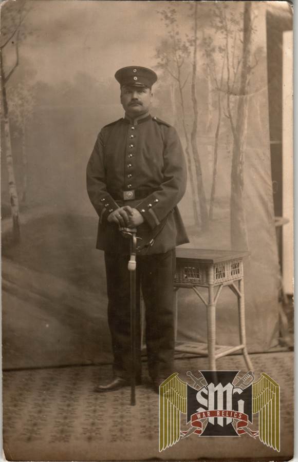 WW1 post card Officer w/sword