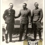 Picture Card General Bodenschatz, Richard Schulze and Walther Hewel