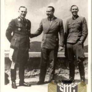 Picture Card General Bodenschatz, Richard Schulze and Walther Hewel