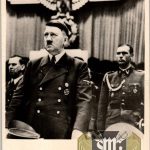 Picture Card Hitler at a speech
