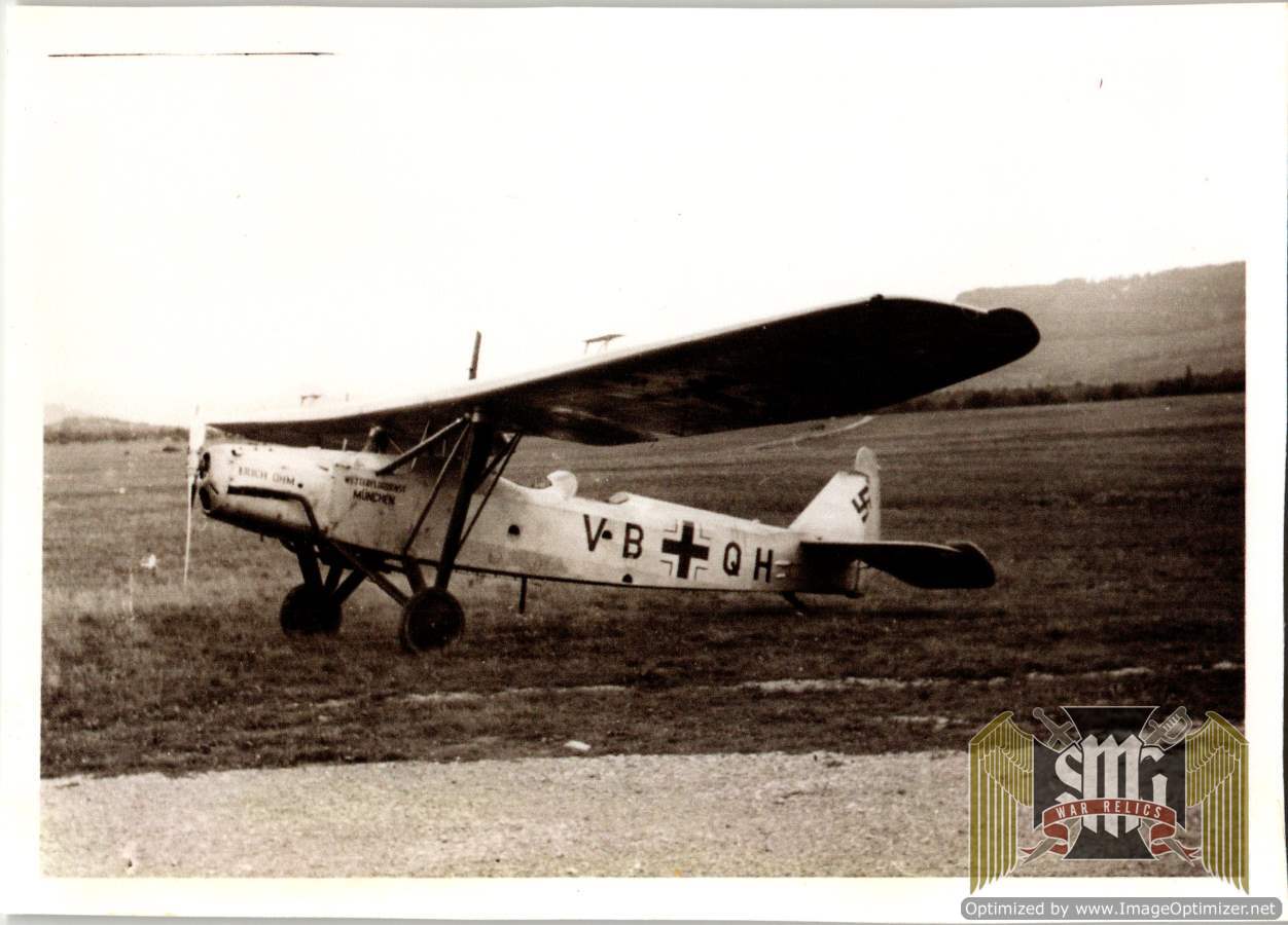 Nazi plane Picture card