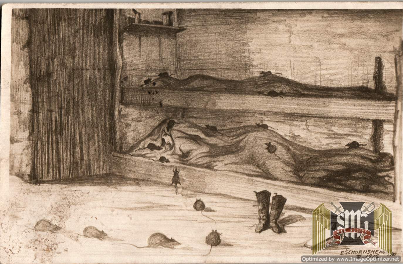 Postcard Sleeping With Rats