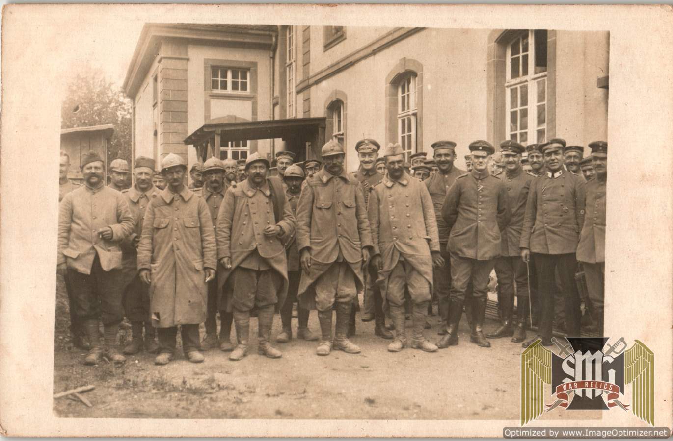 WW1 Postcard French and Germans
