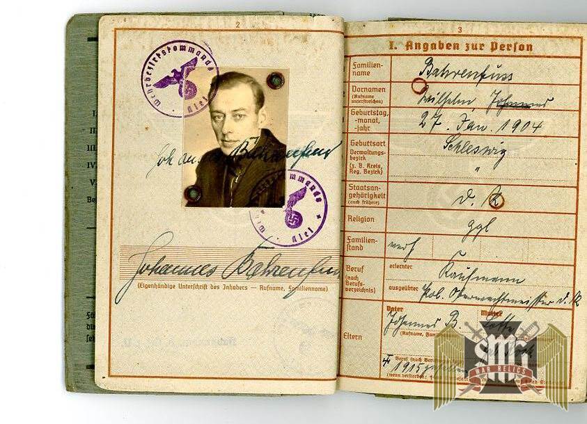 Wehrpass "Johannes"