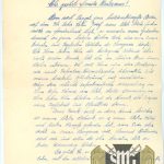 3231 Letter to Westermaier Family regarding Death of son. From Hauptfelwebel