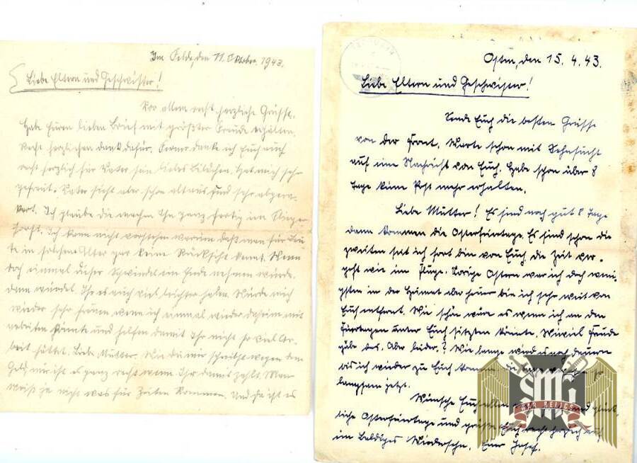 Letters Home From the Josef Westermaier grouping