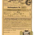 Receipt card for disabilty insurance from Westermaier grouping