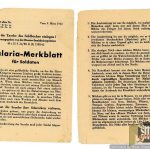 German Soldier informational leaflets Malaria, Typhus, cold weather