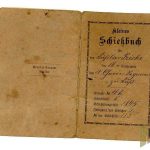 Shooting book from 1895 & Civil servent card For "Fricke" Family