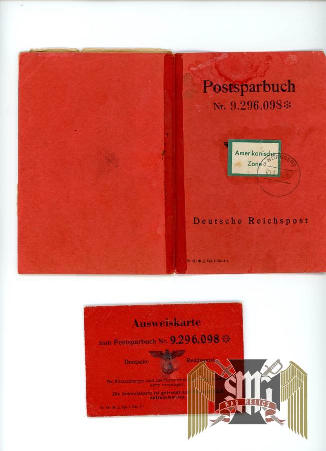 WWII German Deutsche Reichspost Savings Account Grouping