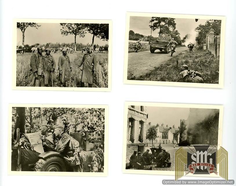 German commemorative card lot Invasion of France 8 pc
