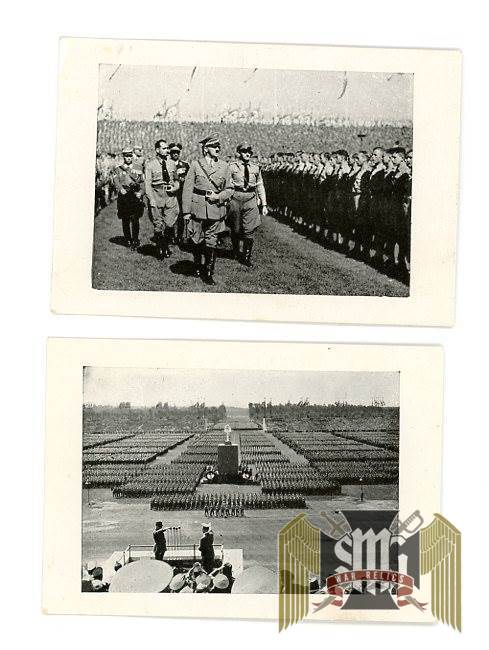 German comemortaive card lot hitler/rally