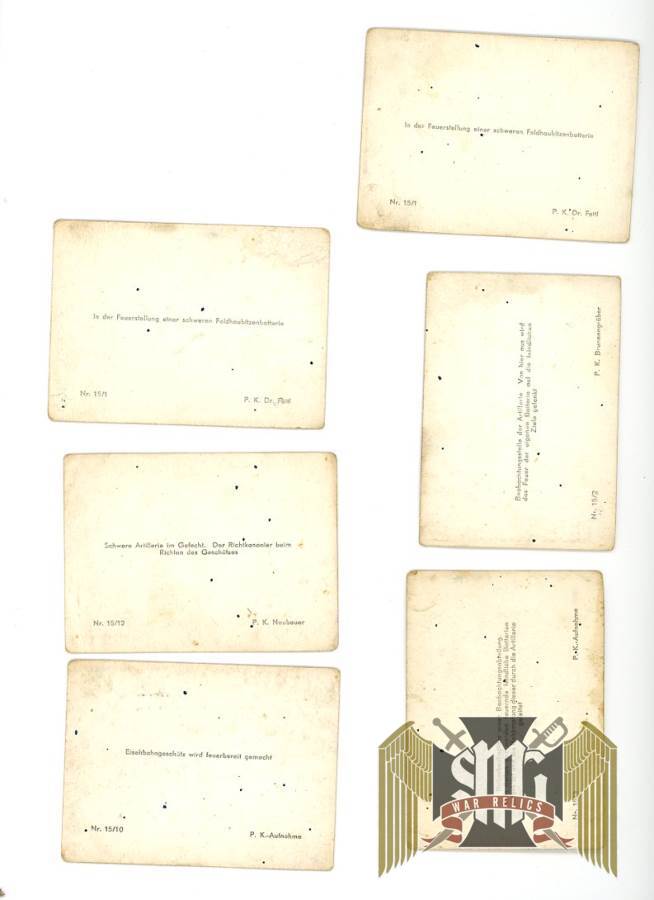 German Cigarette card lot Artillery