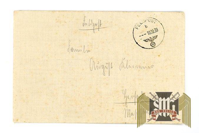 German Letter 1939 feldpost