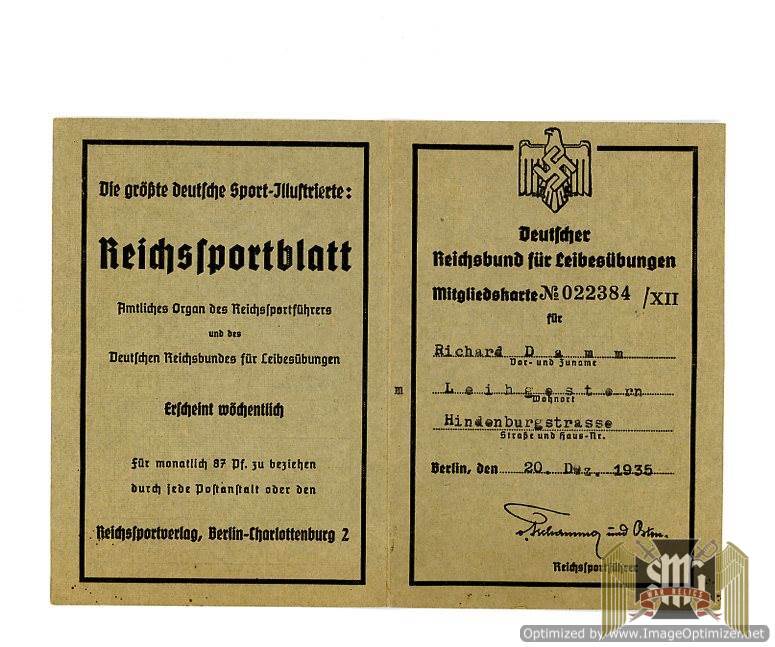 NSRL Sport book 1935