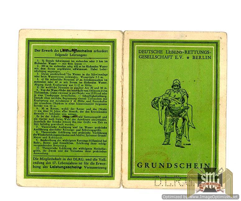 DLRG grundschein (basic license) German Life saving society