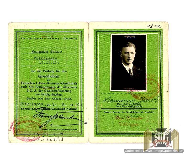 DLRG grundschein (basic license) German Life saving society