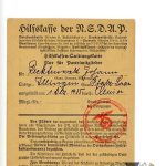NSDAP Relief Fund payment card