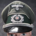 Post War Heer Officer Visor with War time insignia