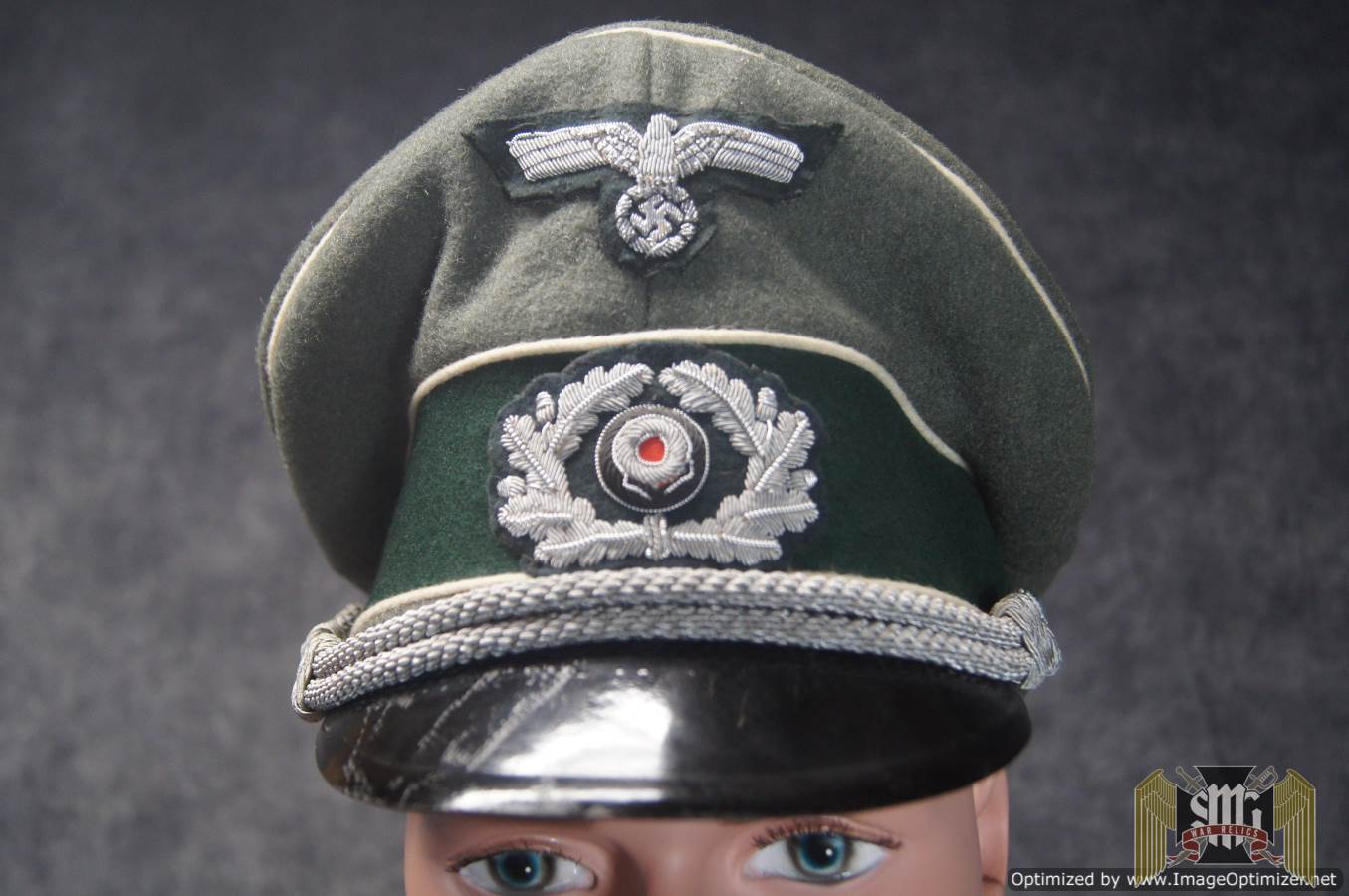 Post War Heer Officer Visor with War time insignia