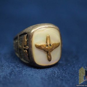 Sterling Silver 12k gold fill American WW2 Airman Ring