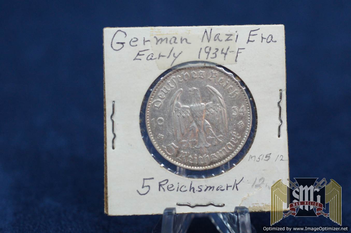 Third Reich Germany 1934-F 5 Reichsmark Garrison Church Silver Coin