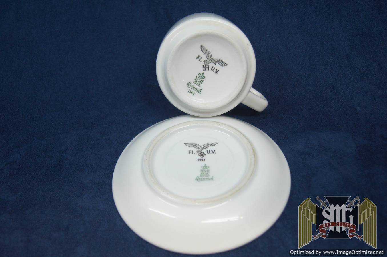 Luftwaffe Coffee mug and saucer Matched 1941 set