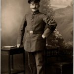 WW1 Postcard NCO w/ EK2 ribbon and black armband