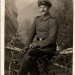 WW1 Postcard Cigarette and long bayonet