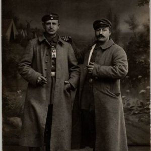 WW1 German postcard cigars and flashlight