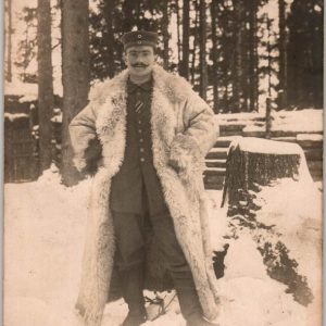 WW1 Post card German EK2 winner in snow