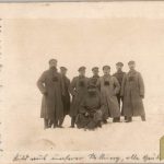 WW1 Post card German officers in the snow binoculars