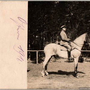 WW1 Post card German Officer on a horse
