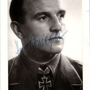 Hans Briegel (x2) Knights cross winner signatures