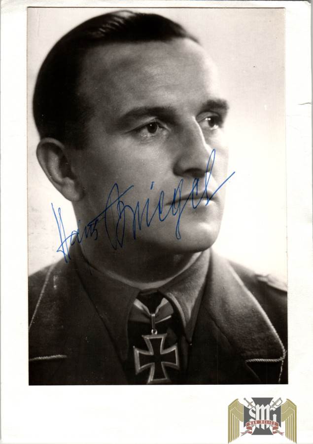Hans Briegel (x2) Knights cross winner signatures