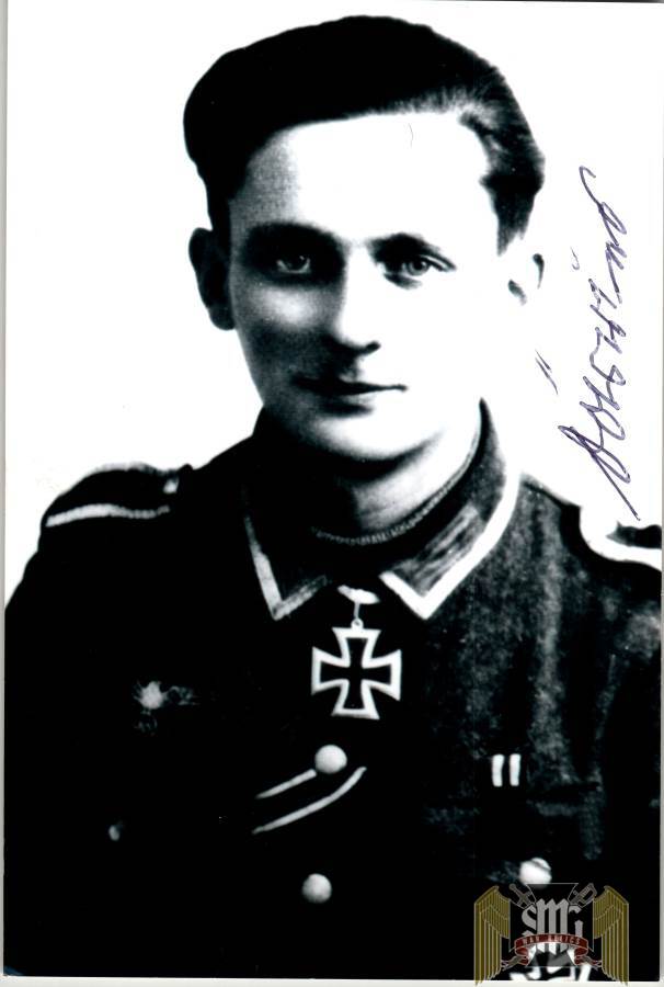 Josef Dörries  Knights cross winner signature