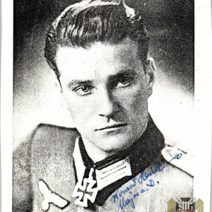 Kurt Steidl Knights Cross Winner Signed paper photo W/Envelope
